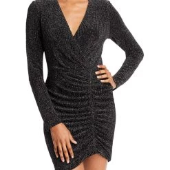 Cheap 💯 Black Halo Como 👩 Womens Metallic Mini Cocktail and Party 👗 Dress 🔥