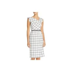 Wholesale 🔥 Black Halo Jackie 👩 Womens Check Print Belted Wear to Work 👗 Dress ✨