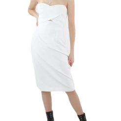 Promo π€© Black Halo π© Womens Cut-Out Strapless Cocktail π Dress π§¨